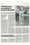 Presa local (01/08/2014) 700.000 euros para auxiliar al comercio del centro