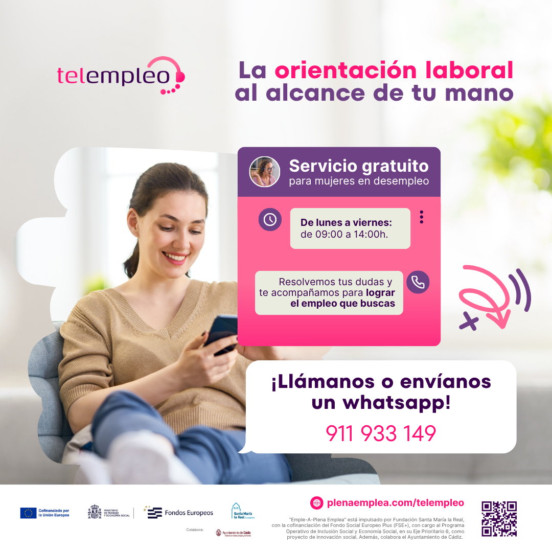 Proyecto Telempleo, servicio telefónico gratuito de orientación laboral para mujeres