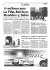 Presa local (12/06/2008) 14 millones para La Viña, San Juán, Mentidero y Balón